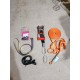 Kit slackline 15m à cliquet - sangle fine orange